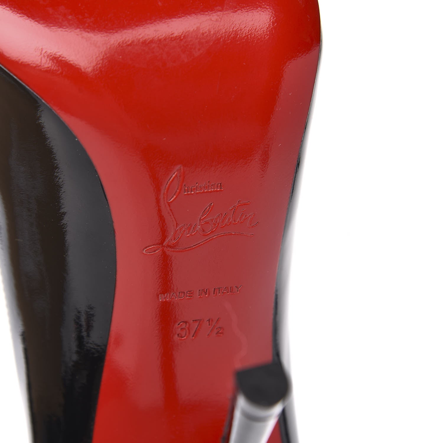 Christian Louboutin Patent Yootish 100 Pumps 37.5 Black 6 of 8