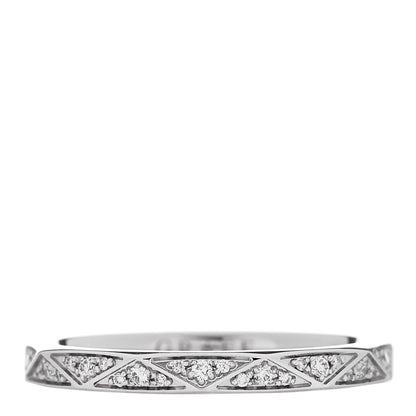 Graff 18K White Gold Diamond Laurence Graff Signature Band Ring 52 6 1 of 7