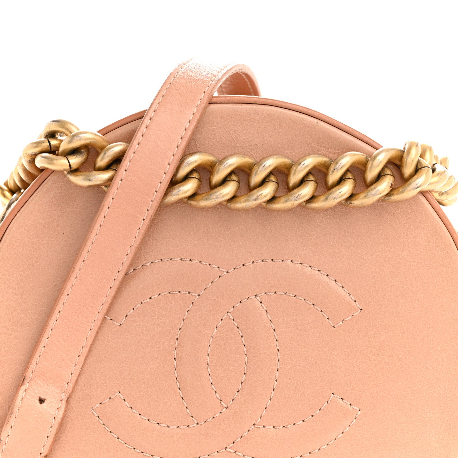 Chanel Glazed Calfskin Round As Earth Evening Bag Beige 8 of 10