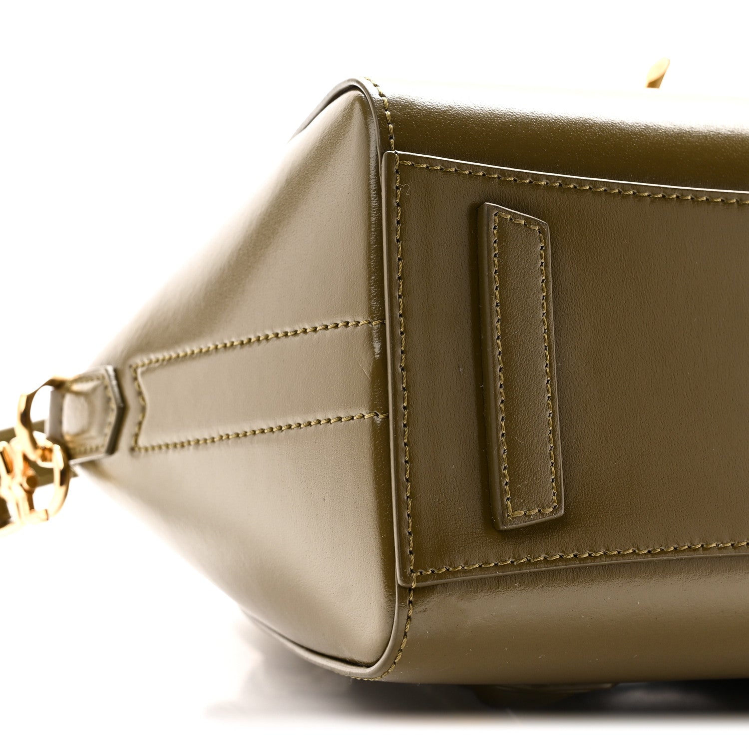 Givenchy Box Calfskin Mini Lock Antigona Shoulder Bag Dark Khaki 9 of 10