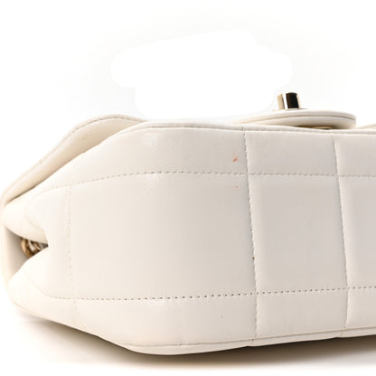 Chanel Lambskin Resin Crystal Square Quilted Monacoco Mini Square Flap White 9 of 11