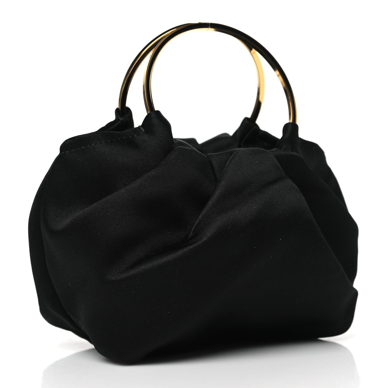 The Row Satin Micro Double Circle Bag Black 3 of 10