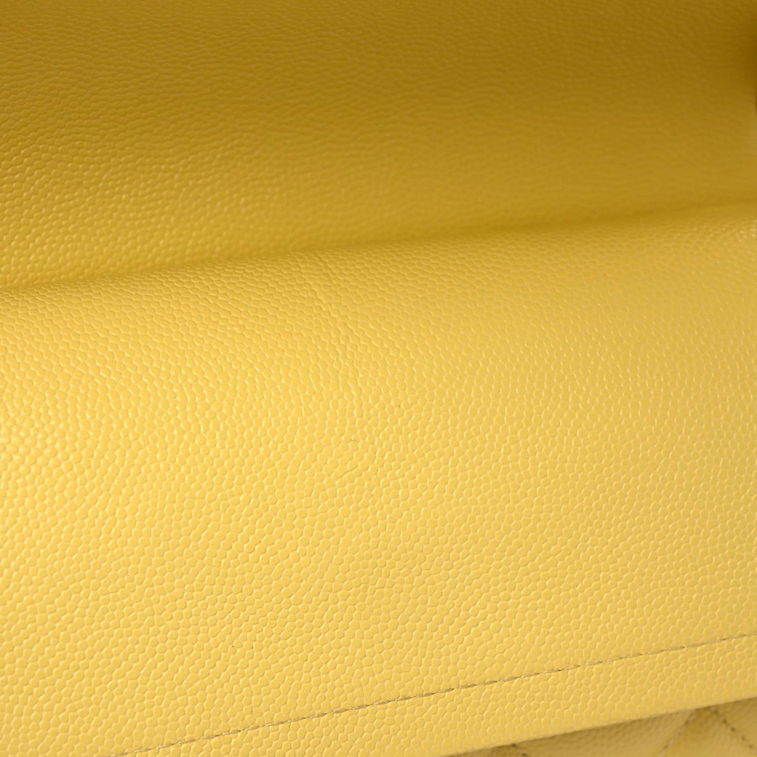 Chanel Caviar Quilted Medium Double Flap Yellow 19 of 20