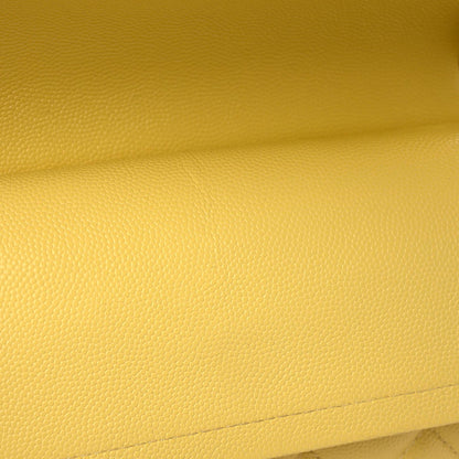 Chanel Caviar Quilted Medium Double Flap Yellow 19 of 20