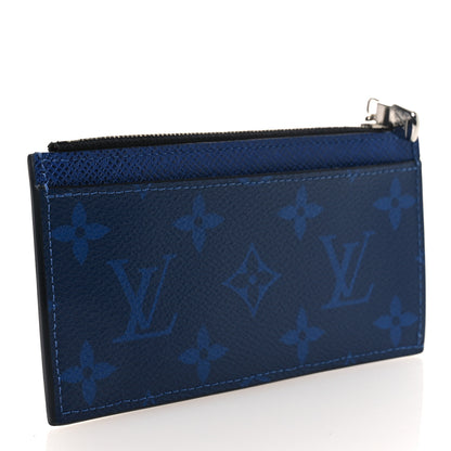 Louis Vuitton Taigarama Coin Card Holder Cobalt Blue 3 of 9