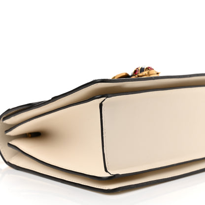 Gucci Calfskin Sylvie Web Small Queen Margaret Top Handle Bag White 9 of 11