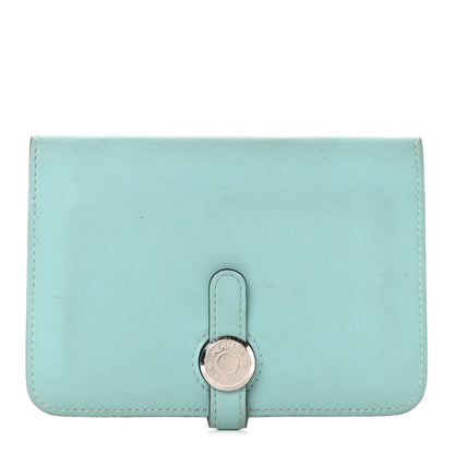 Hermes Swift Dogon Compact Wallet Bleu Atoll 1 of 8