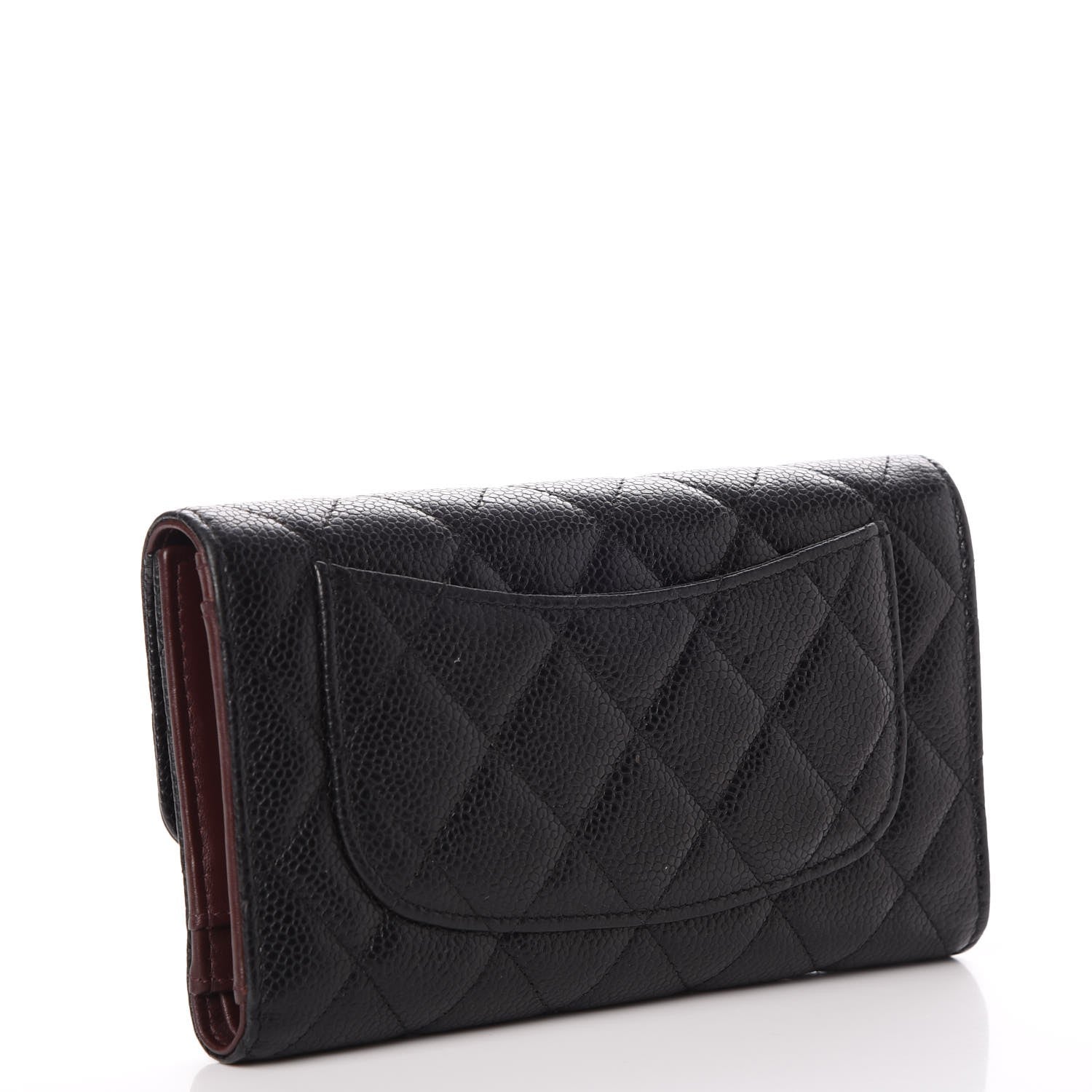Chanel Caviar Quilted Long Flap Wallet Black 3 of 9