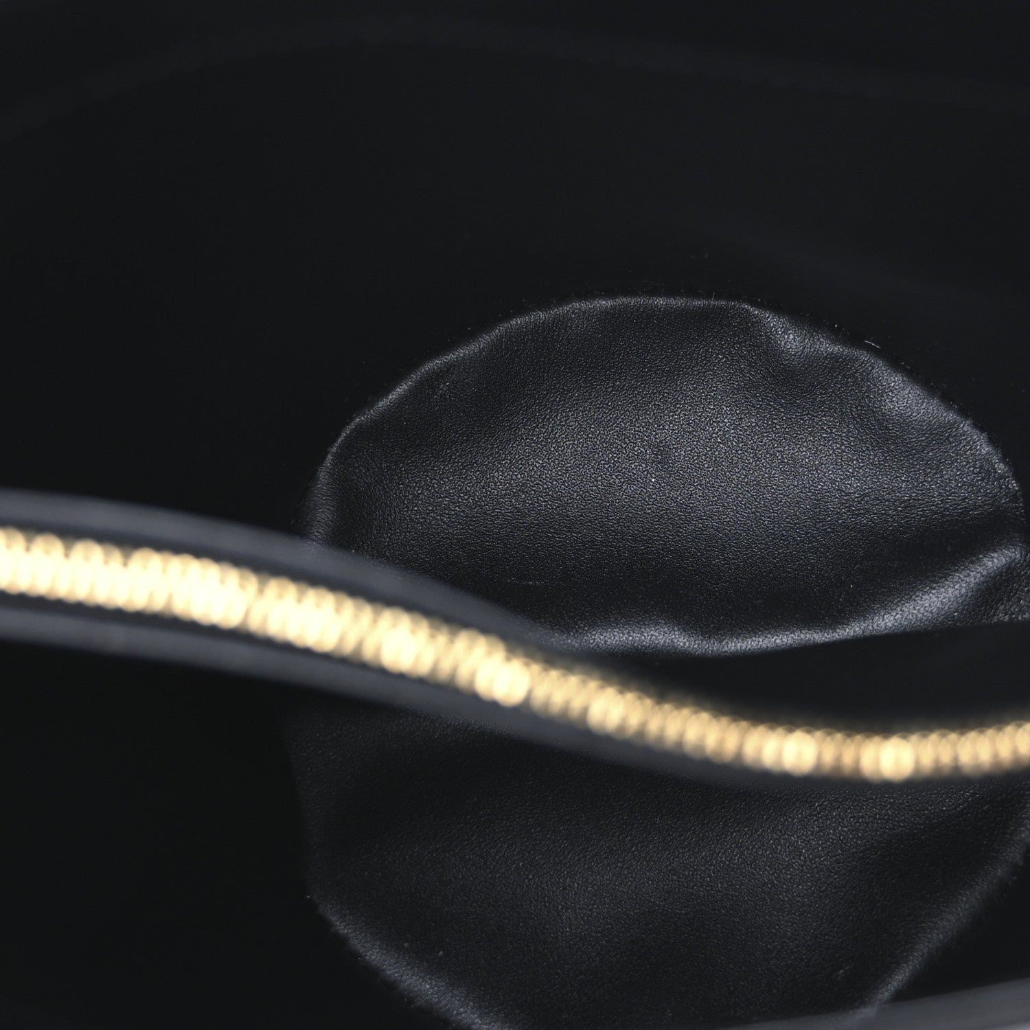 Celine Shiny Calfskin Triomphe Bucket Bag Black 6 of 12