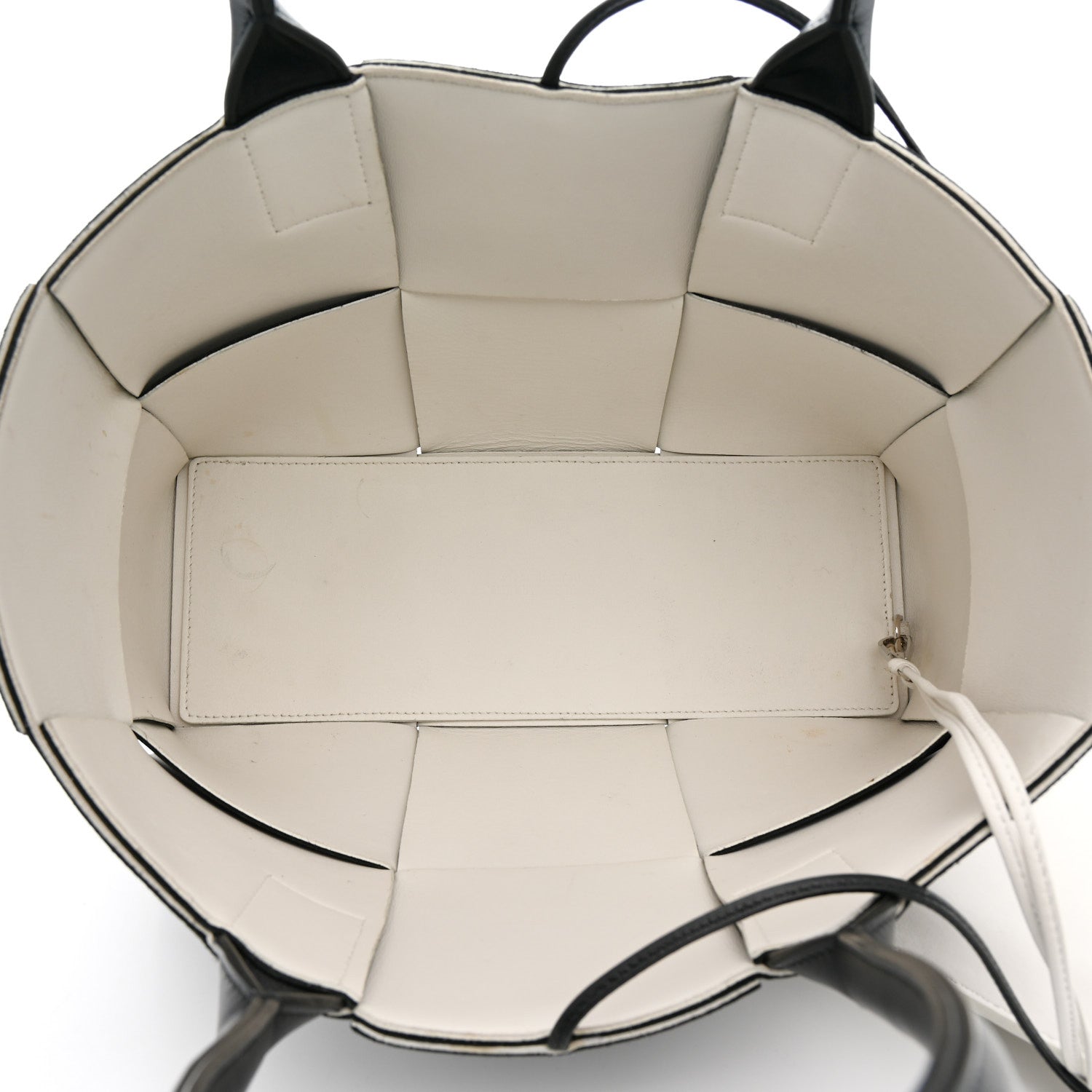 Bottega Veneta Nappa Maxi Intrecciato Small Arco Tote Black White 6 of 14