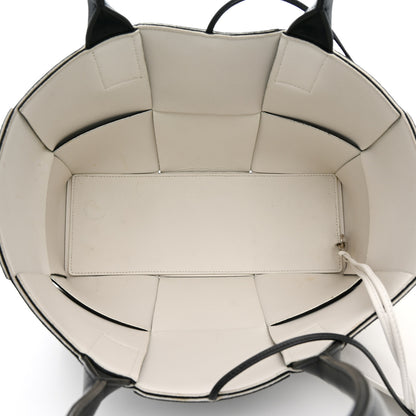 Bottega Veneta Nappa Maxi Intrecciato Small Arco Tote Black White 6 of 14