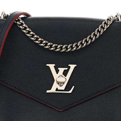 Louis Vuitton Soft Calfskin Mylockme Chain Bag BB Marine Rouge 7 of 12
