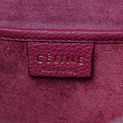 Celine Drummed Calfskin Nano Luggage Plum 6 of 9