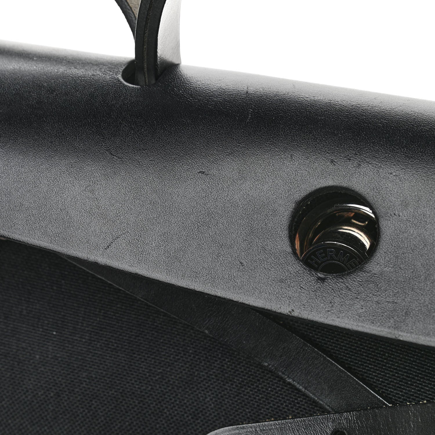 Hermes Military Toile Vache Hunter Herbag Zip PM 31 Black 13 of 14