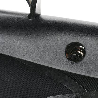 Hermes Military Toile Vache Hunter Herbag Zip PM 31 Black 13 of 14