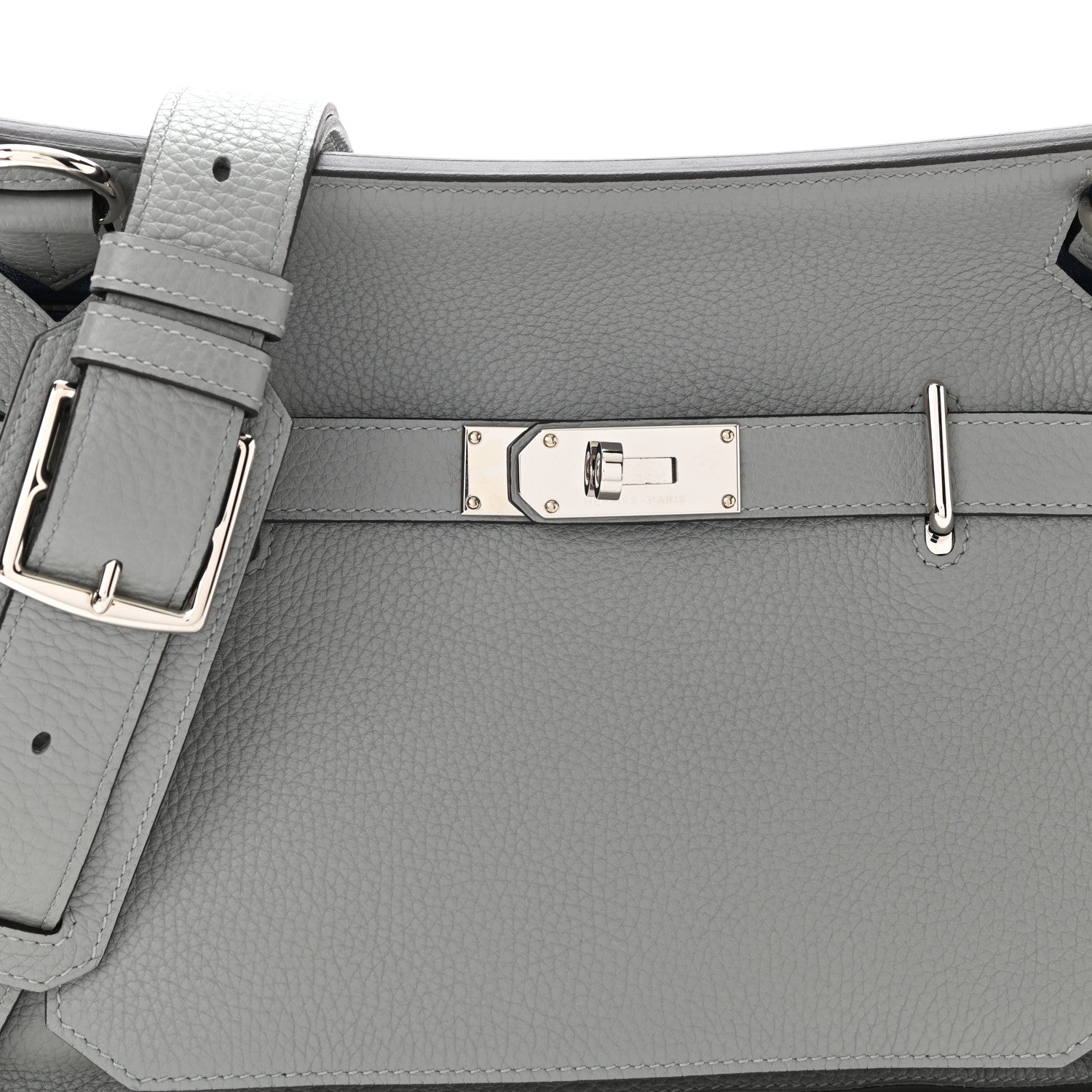 Hermes Taurillon Clemence Jypsiere 31 Gris Mouette Bleu Agate 8 of 10