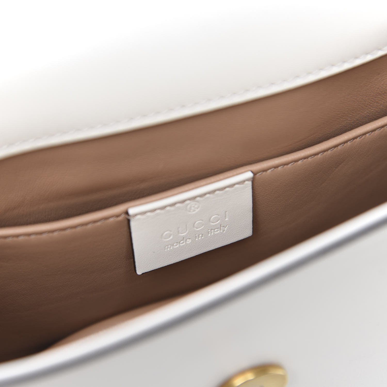 Gucci Nappa Pearl Studded Mini Queen Margaret Broadway Shoulder Bag Mystic White 9 of 11