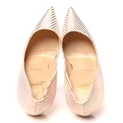 Christian Louboutin Calfskin RayOfLight So Kate 120 Pumps 37.5 Snow Oro 2 of 9