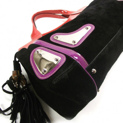 Gucci Suede Race Medium Top Handle Tote Black 5 of 10