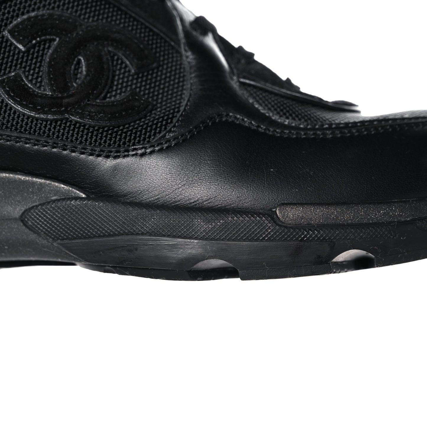 Toile Suede Calfskin CC Sneakers 39 Black