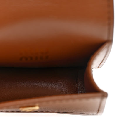 Miu Miu Nappa Flap Pouch Bag Charm Cognac Orange 4 of 8