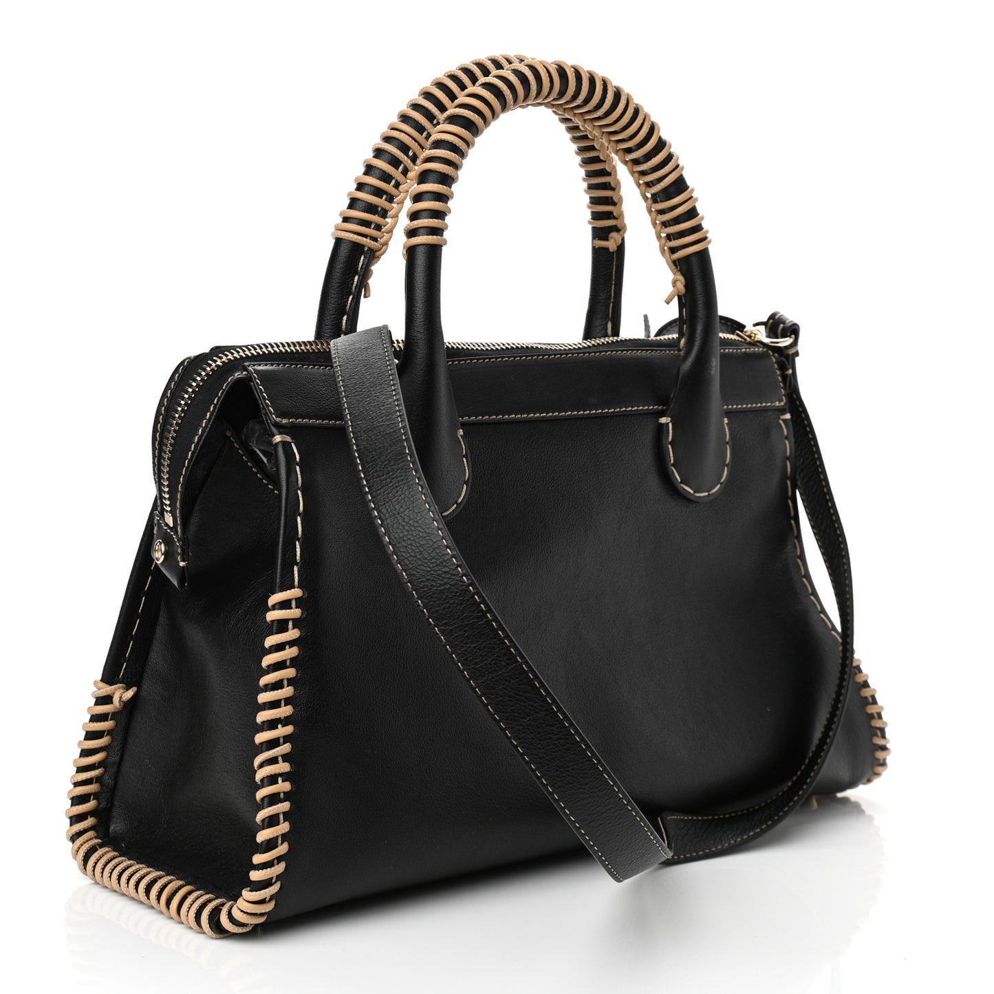 Calfskin Braided Medium Edith Black