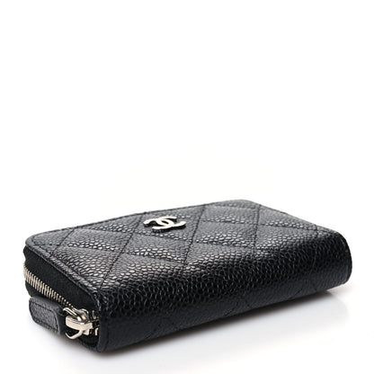Chanel Caviar Quilted Zip Coin Purse Black 4 of 10