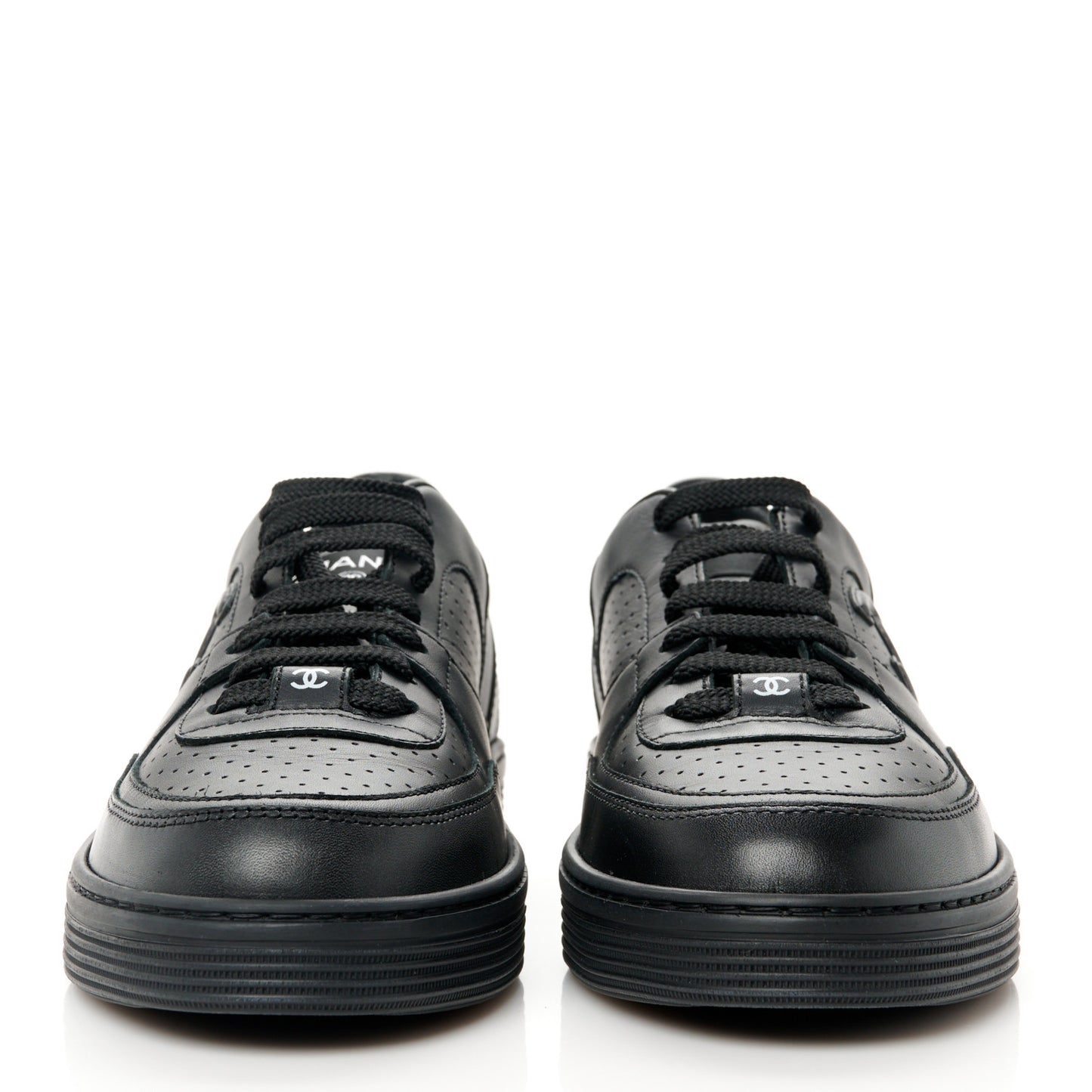 Calfskin CC Womens Sneakers 39 Black
