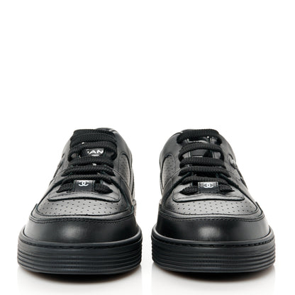 Chanel Calfskin CC Womens Sneakers 39 Black 2 of 9