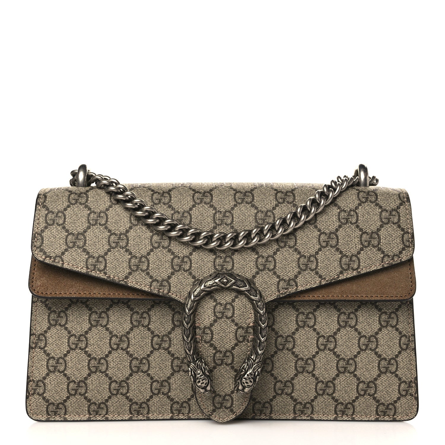 Gucci GG Supreme Monogram Small Dionysus Shoulder Bag Taupe 1 of 11