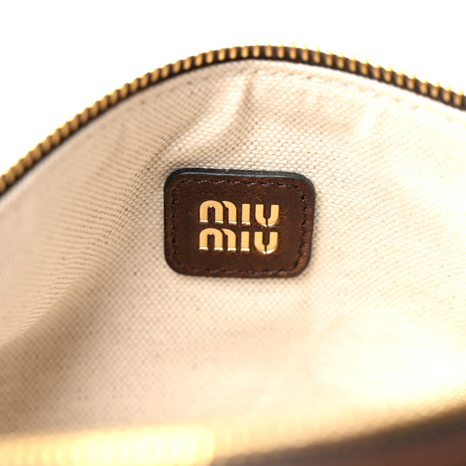 Miu Miu Nappa Aviator Mini Pouch Briarwood 6 of 12