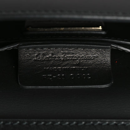 Salvatore Ferragamo Calfskin Studded Mini Vara Bow Rainbow Crossbody Bag Black 6 of 8