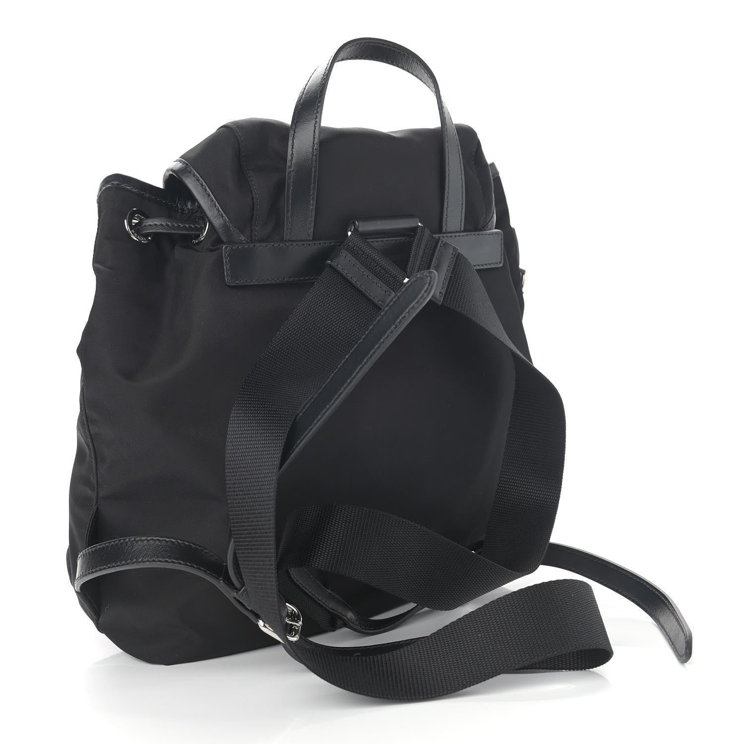 Prada Tessuto Nylon Vitello Backpack Black 3 of 11