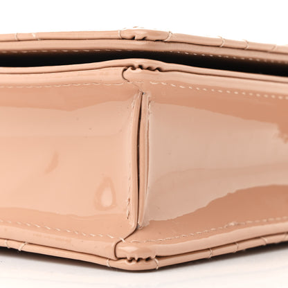 Christian Dior Patent Cannage Lady Dior Chain Wallet Rose Clair 14 of 15