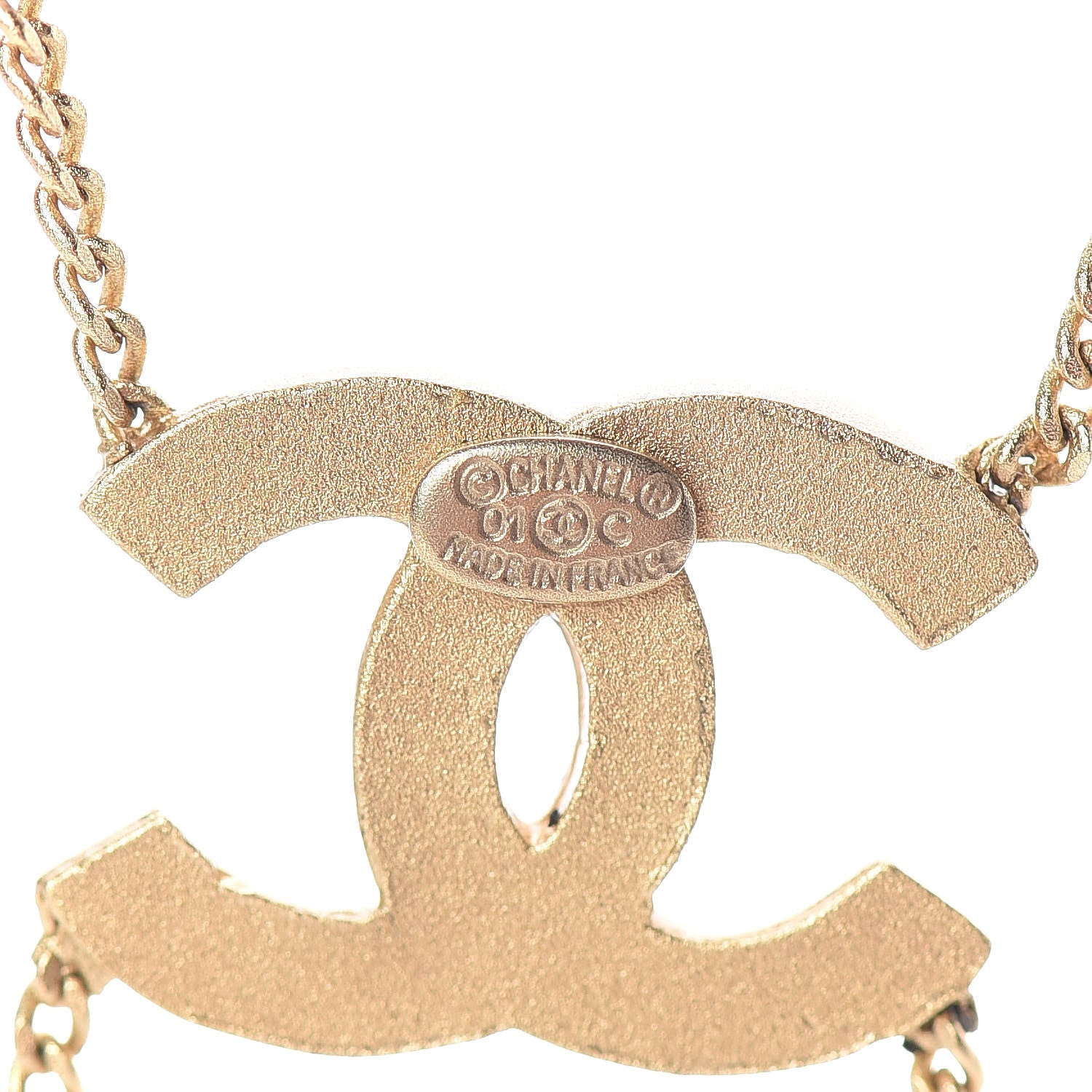 Chanel Crystal CC N°5 N°19 Necklace Gold 5 of 5