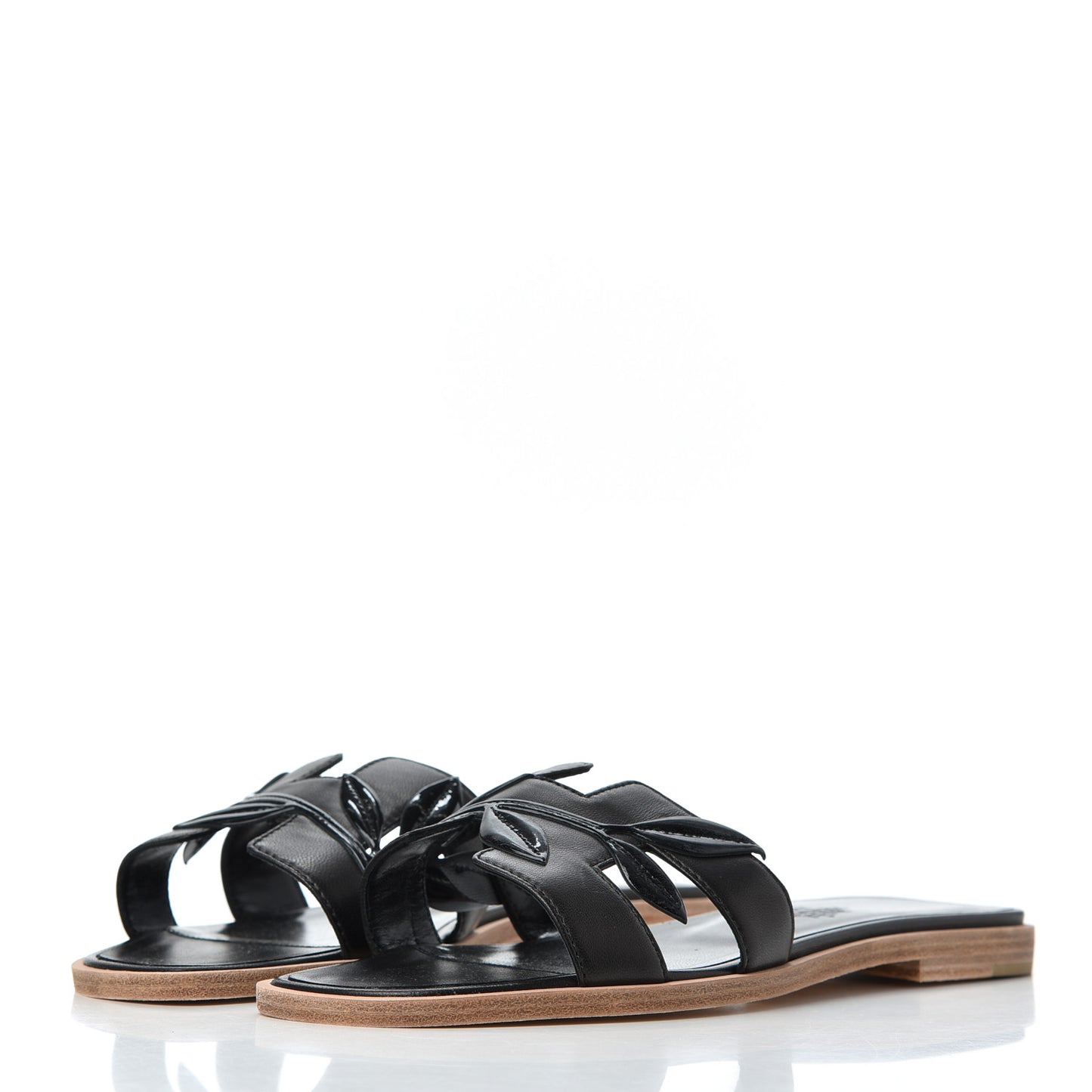 Nappa Patent Laurel Oran Sandals 35 Black