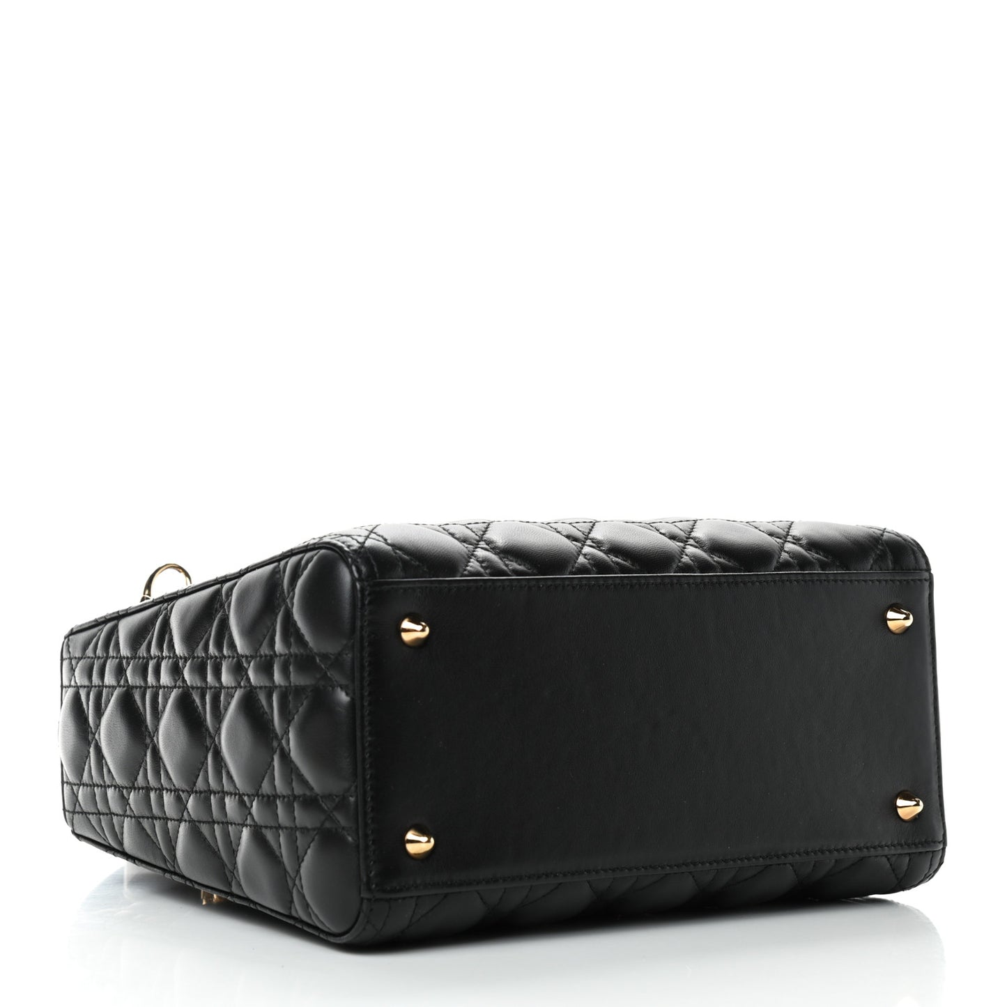 Lambskin Cannage Medium Lady Dior Black