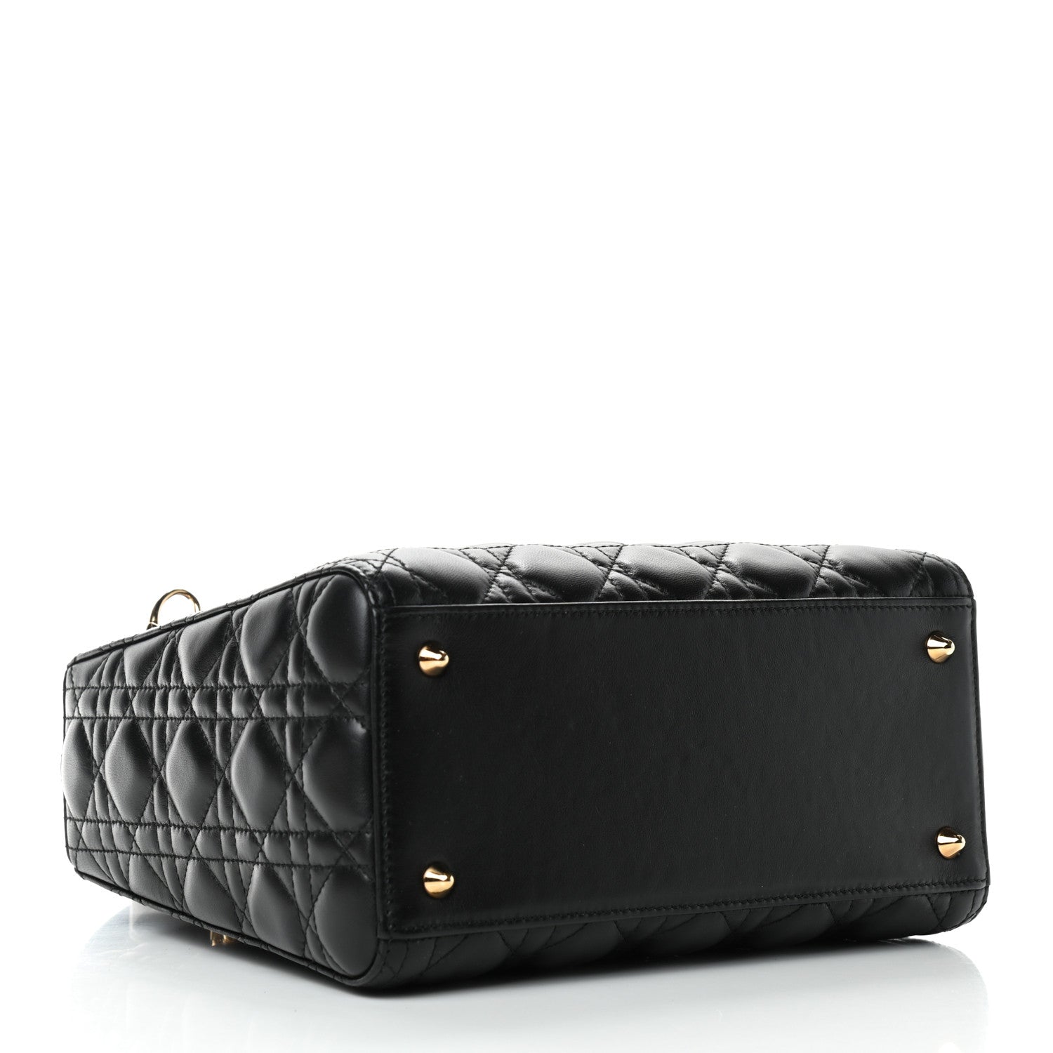 Christian Dior Lambskin Cannage Medium Lady Dior Black 4 of 9