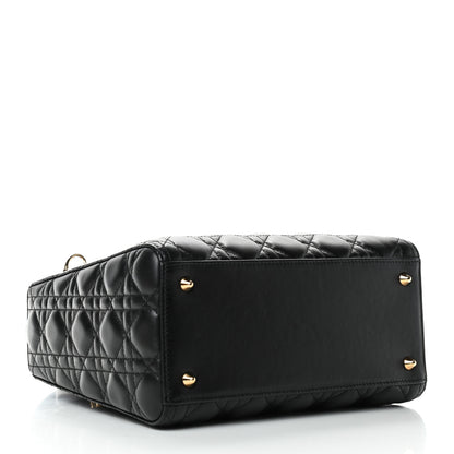 Christian Dior Lambskin Cannage Medium Lady Dior Black 4 of 9