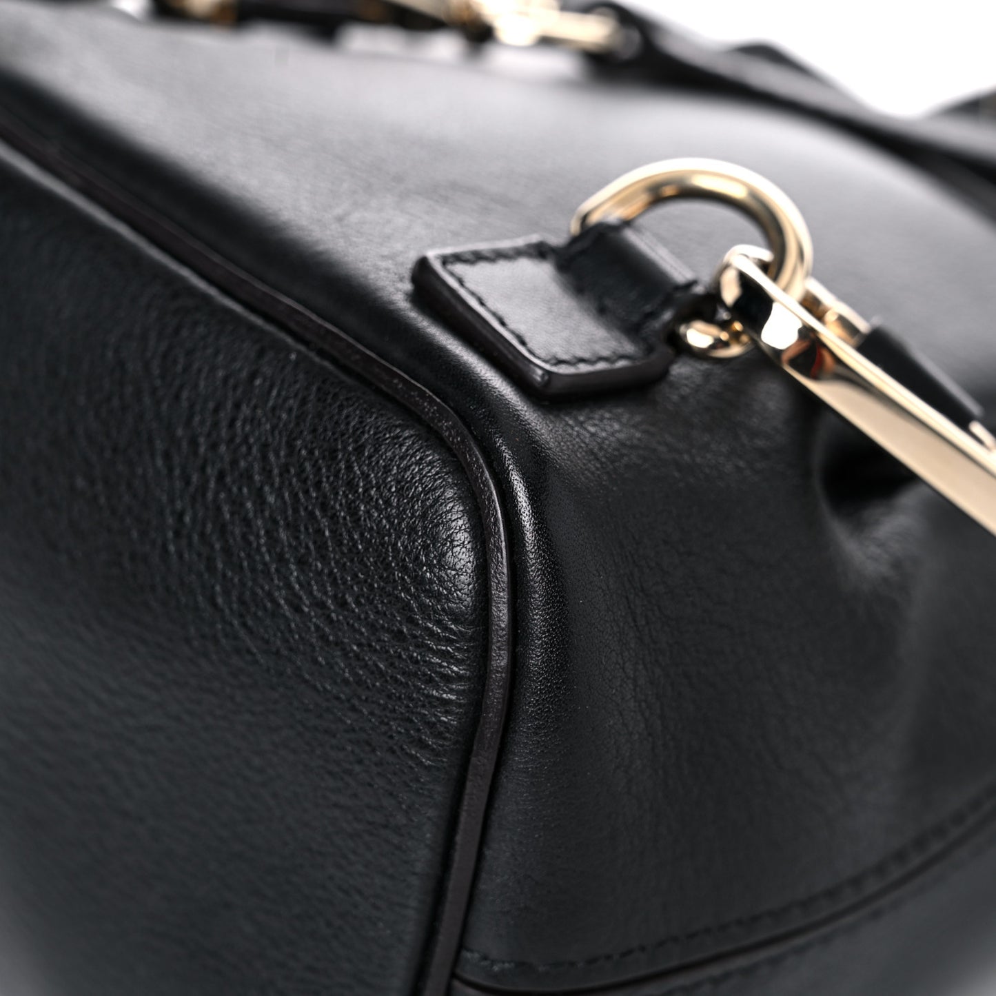 Suede Calfskin Mini Faye Backpack Black