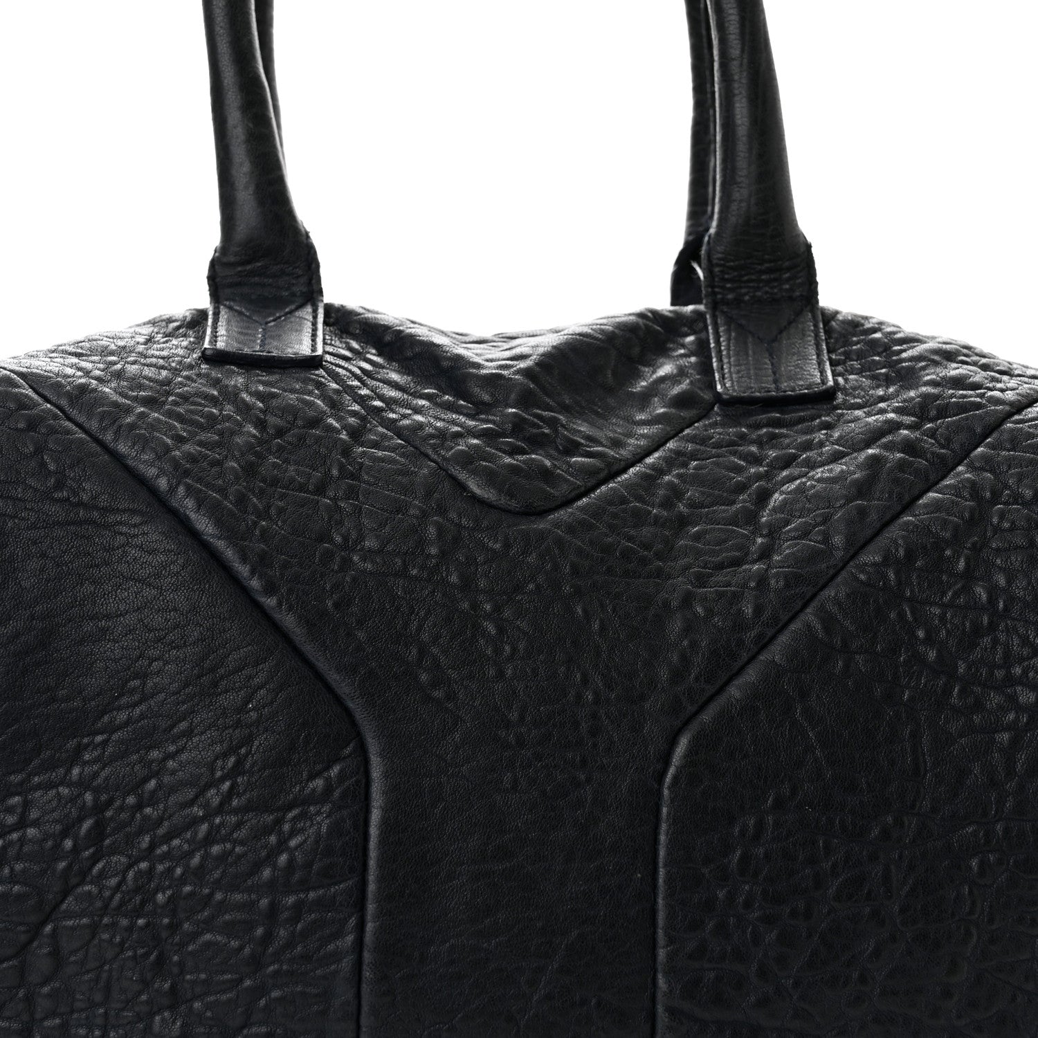 Saint Laurent Pebbled Lambskin Medium Easy Sac Black 8 of 10