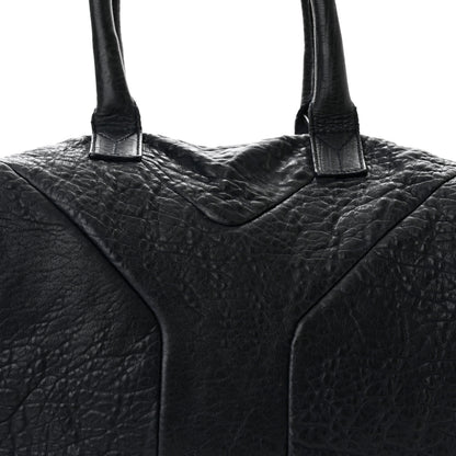 Saint Laurent Pebbled Lambskin Medium Easy Sac Black 8 of 10