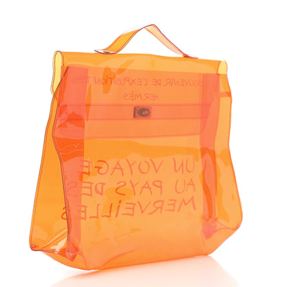 Hermes Vinyl Souvenir De L'Exposition Kelly Orange 2 of 10