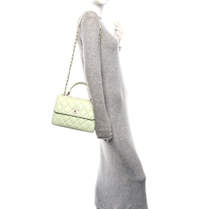 Chanel Lambskin Quilted Small Trendy CC Flap Dual Handle Bag Light Green 2 of 10