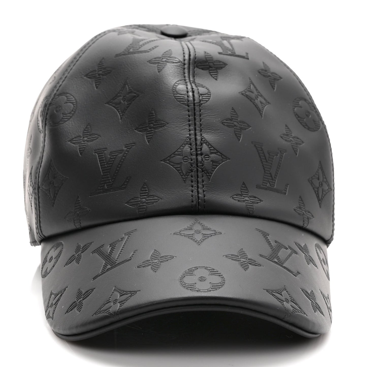 Calfskin Monogram Shadow Baseball Cap 62 Black