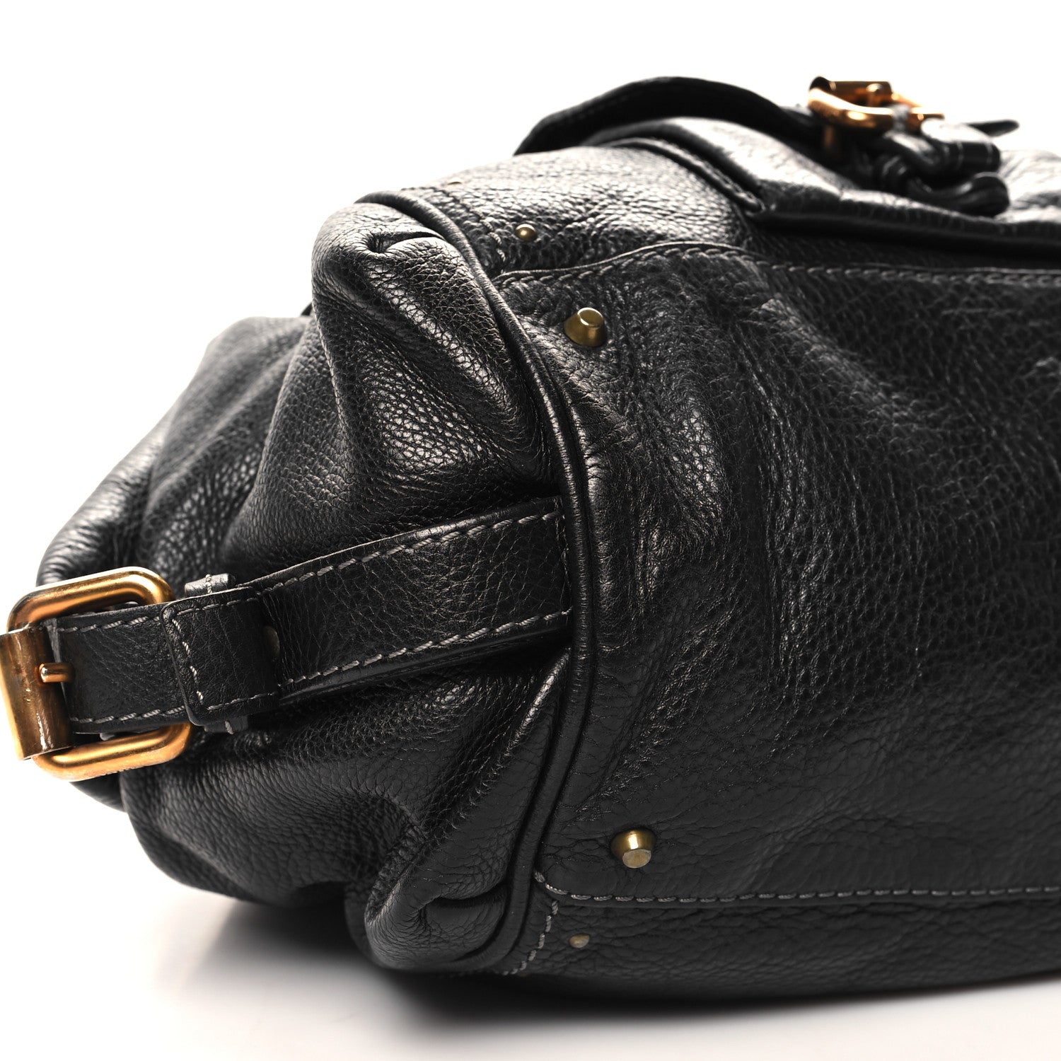 Chloe Calfskin Paddington Front Pocket Tote Black 8 of 13