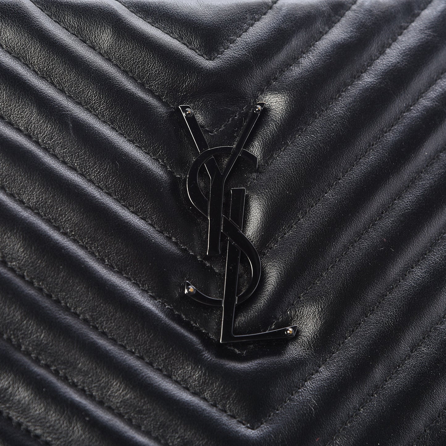 Calfskin Matelasse Monogram Lou Camera Bag Black