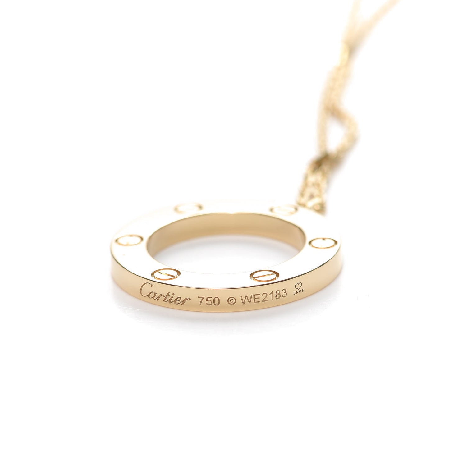 18K Yellow Gold LOVE Pendant Necklace