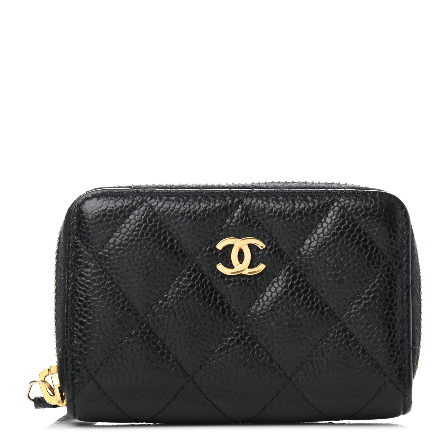 Chanel Caviar Quilted Zip Coin Purse Black 1 of 7
