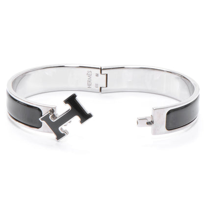 Hermes Enamel Narrow Clic Clac H Bracelet PM Black 4 of 5